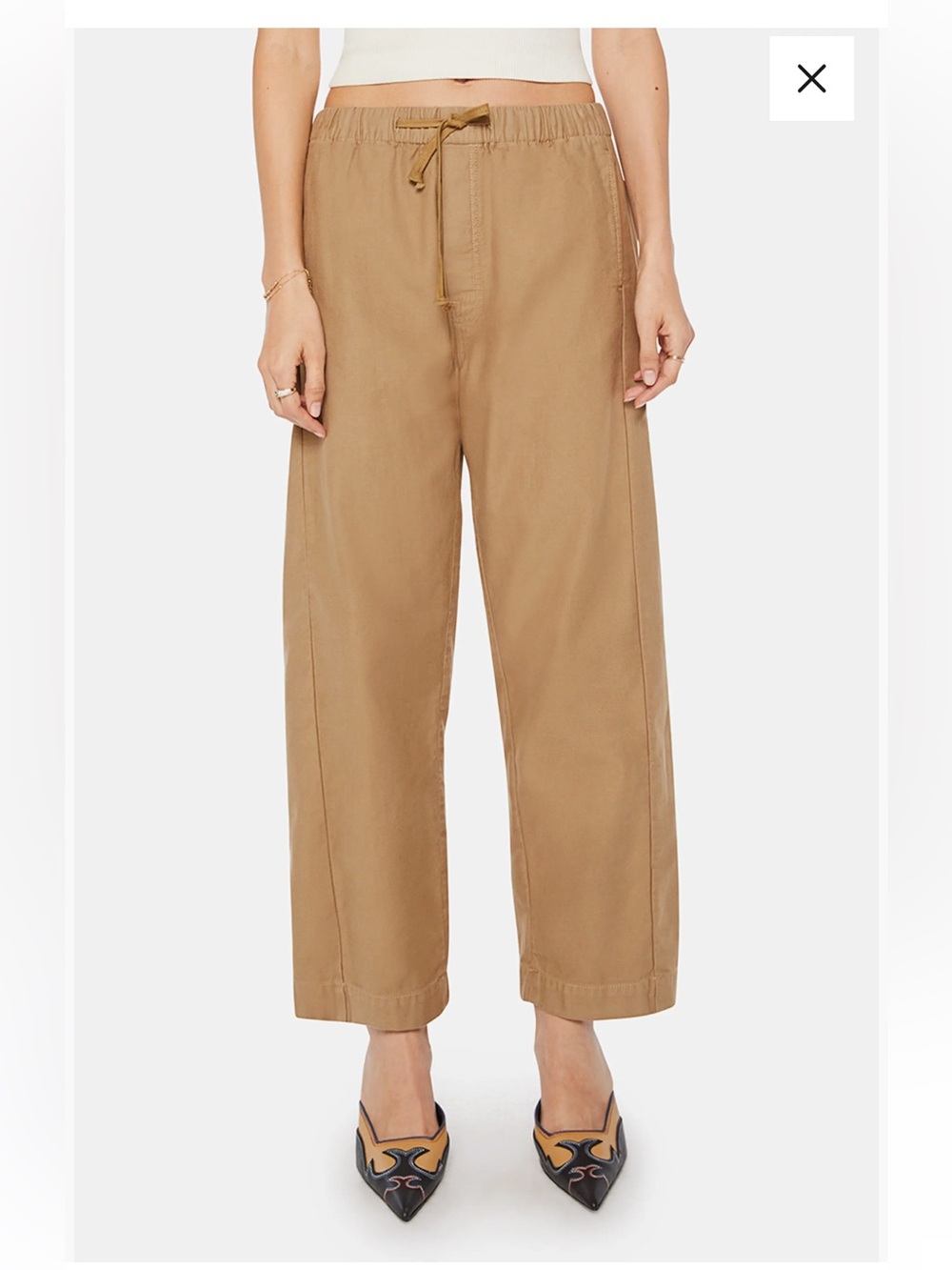 MOTHER The Drawn Half Pipe Cotton Drawstring Pants NWT